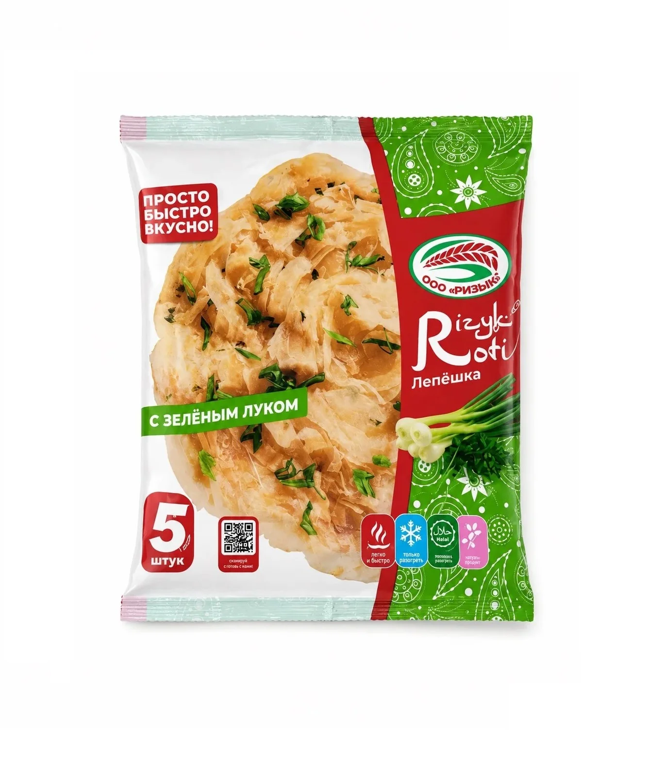 Лепешка Rotti с зеленым луком