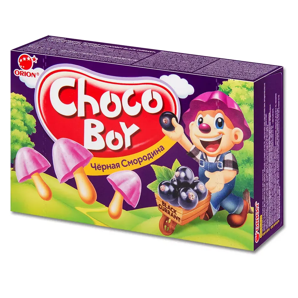 Печенье Orion Choco Boy Черная смородина 45г