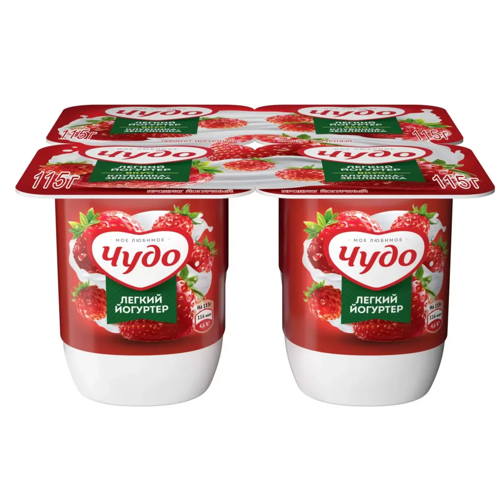 Йогуртный продукт Чудо 2.5% Клубника-Земляника 115г