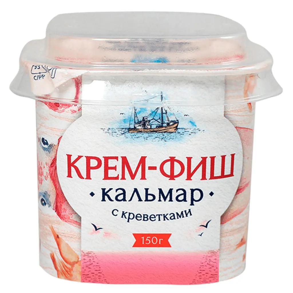 Паста рыбная Европром Крем-фиш кальмар-креветка пэт 150г