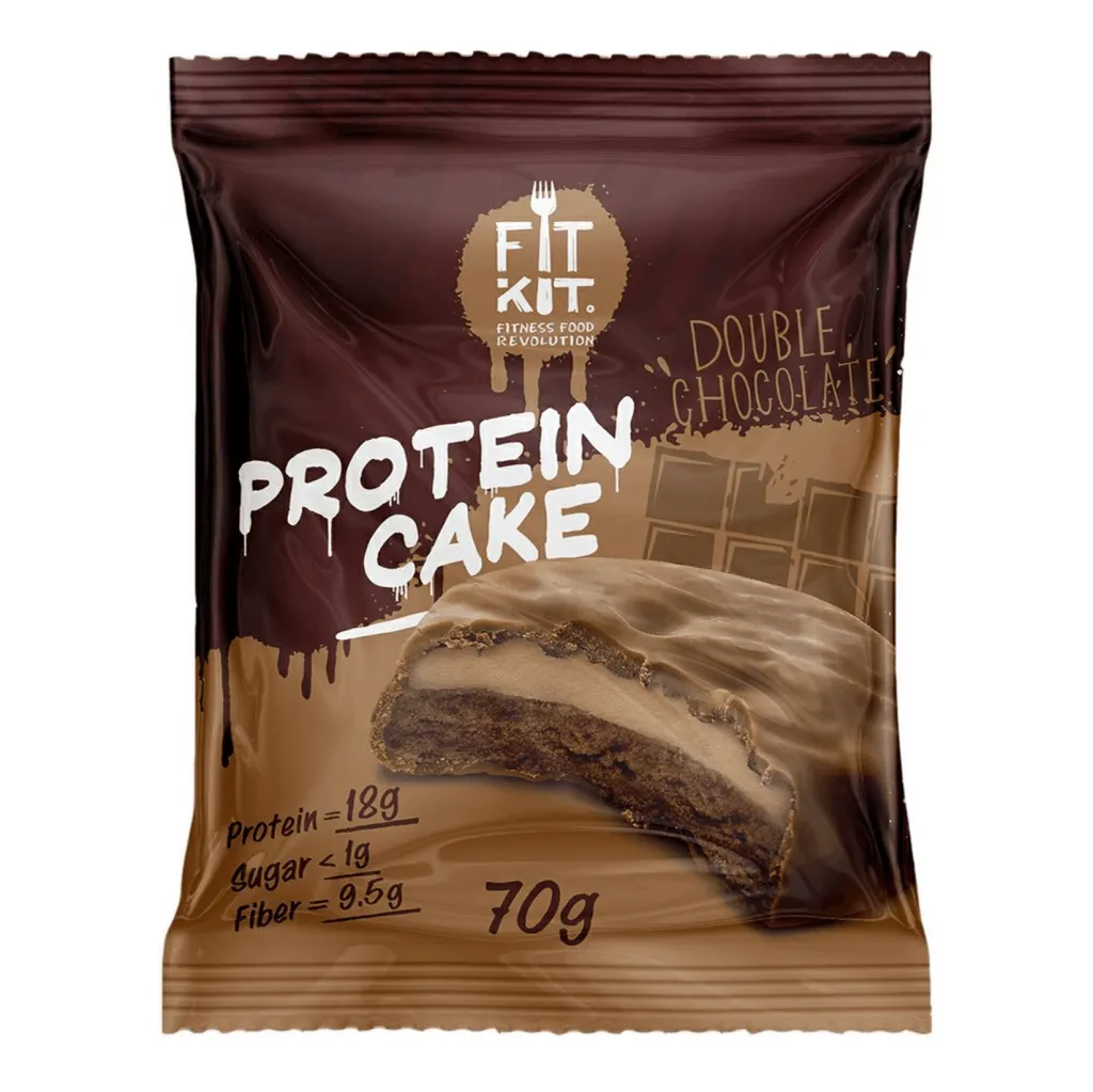 Десерт глазированный кейк FK Protein cake Двойной шоколад 70г