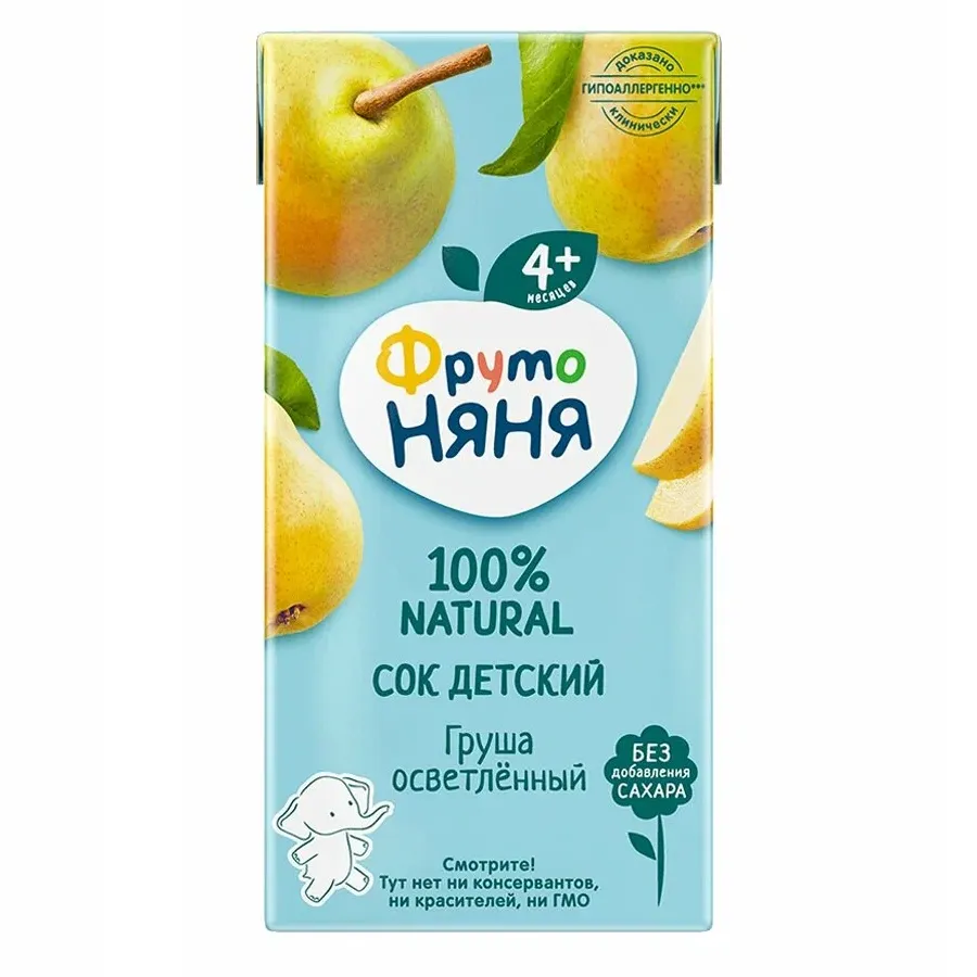 Сок ФрутоНяня 200мл груша освет