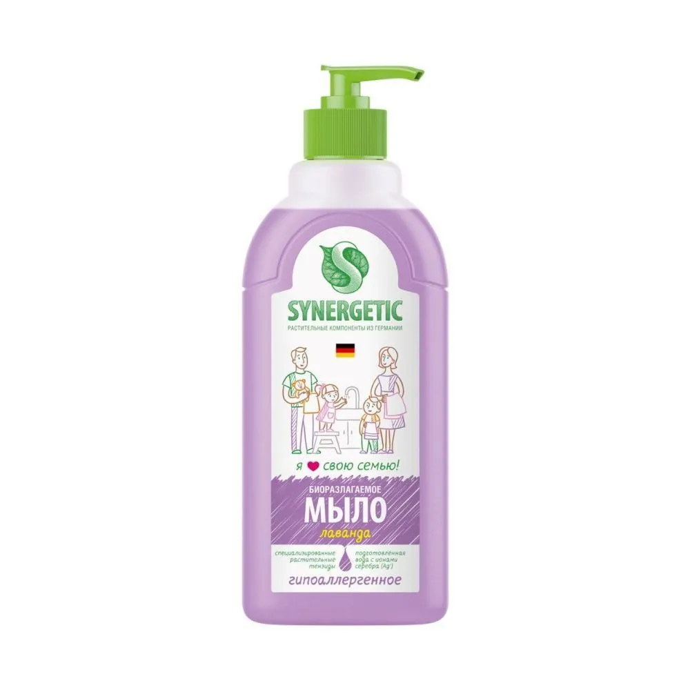 Мыло жидкое Synergetic 500мл Лаванда
