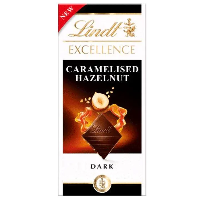 Шоколад Lindt Экселленс темный карамелизированный фундук 100г