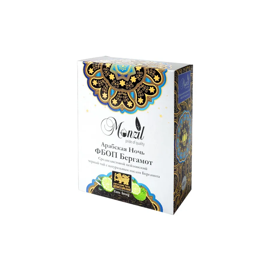 Чай Монзил Арабская ночь черный FBOP с бергамотом 400г