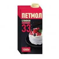 Сливки Петмол 33% сливочн 1л