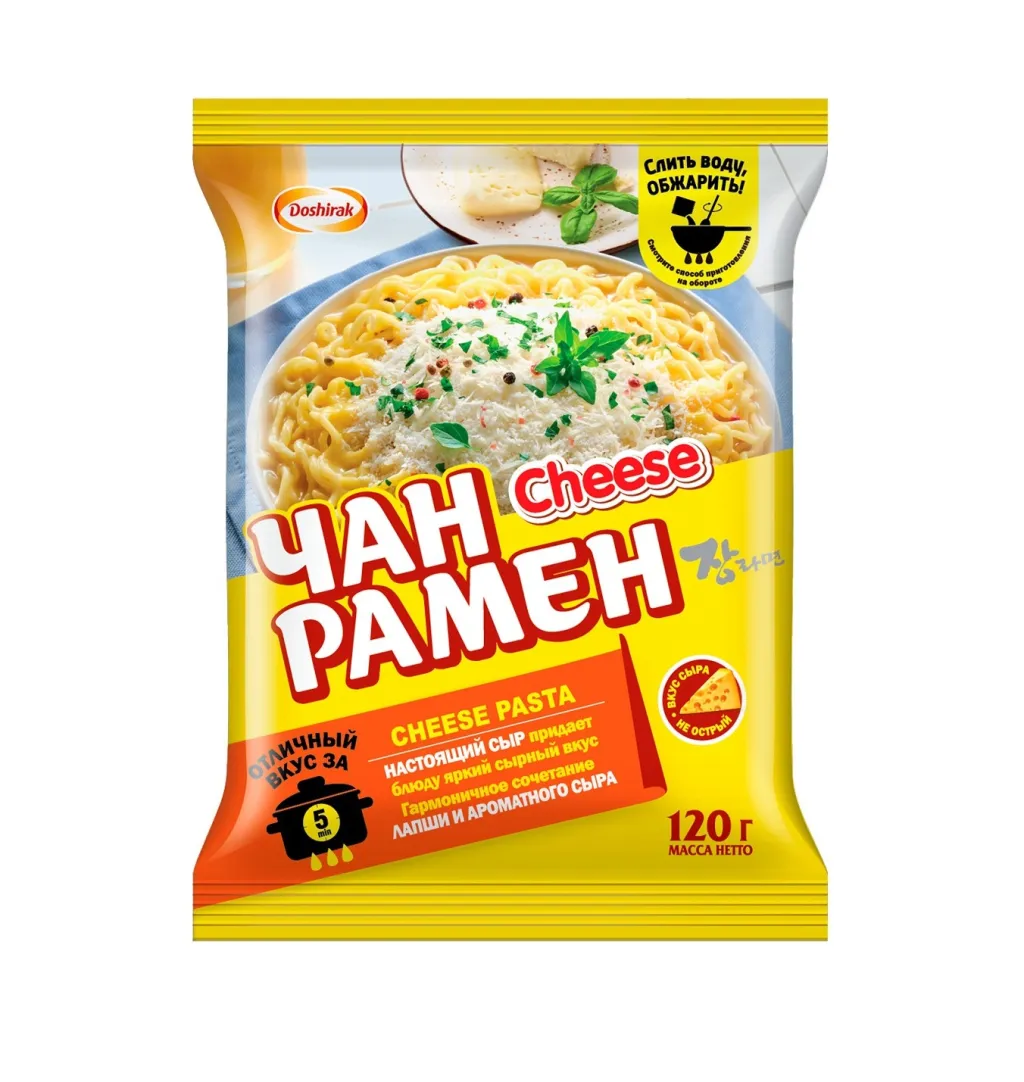 Лапша б/п Доширак Корейская Чан Рамён Чиз паста 120 г
