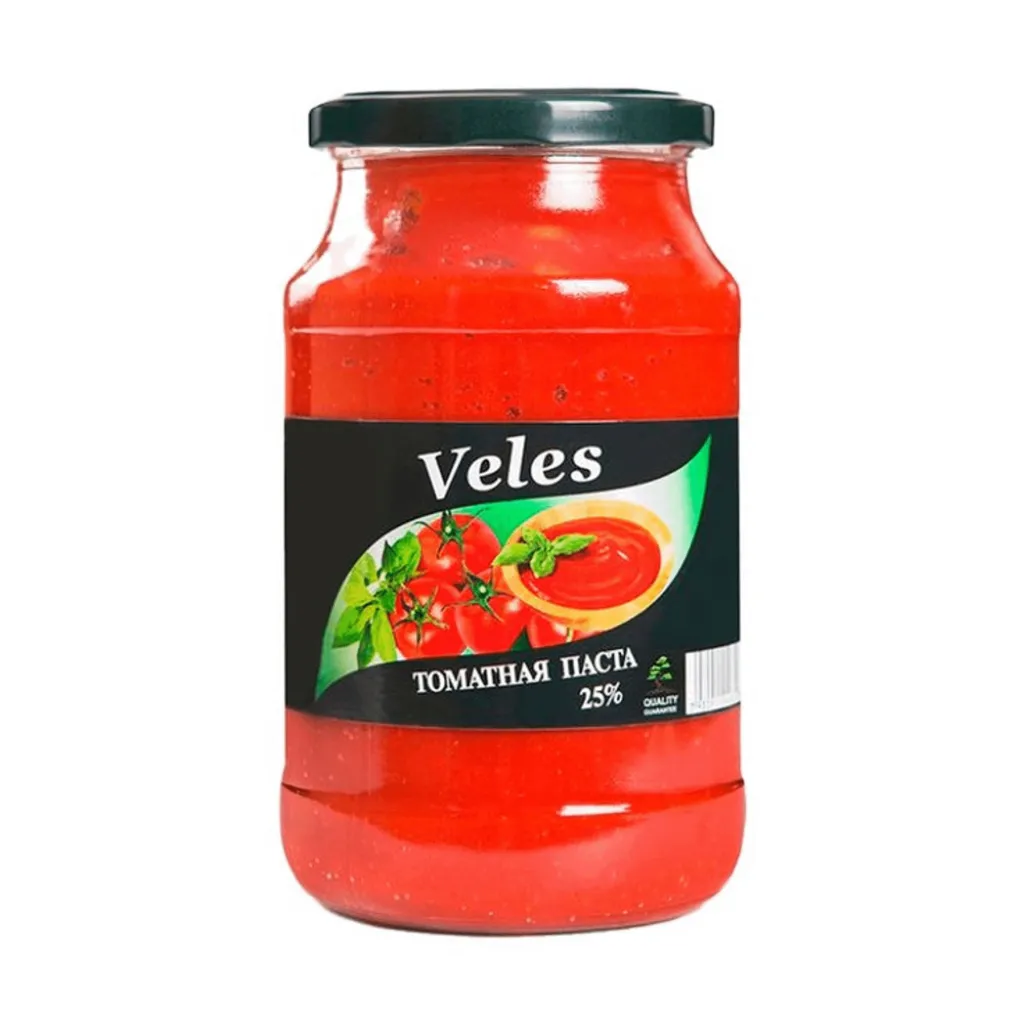 Томатная паста Veles 25% ст/б 950мл