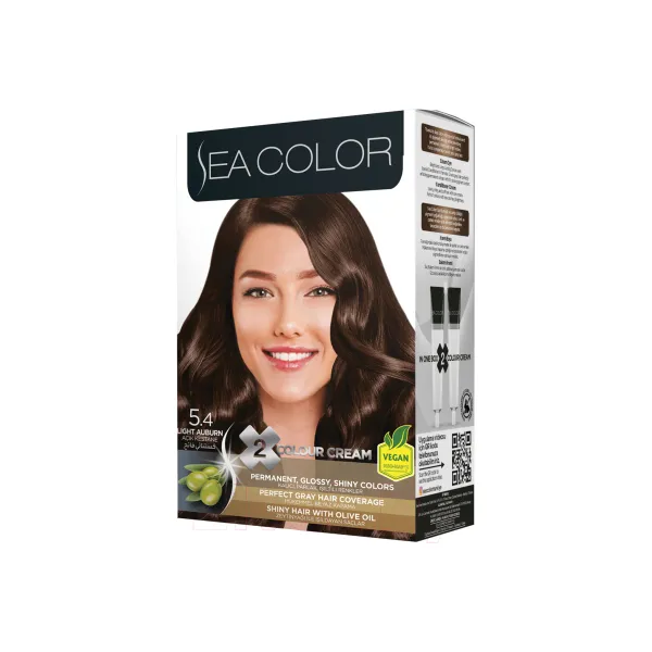 Краска для волос Sea Color Hair Dve Kit 5,4 Светлый Каштан