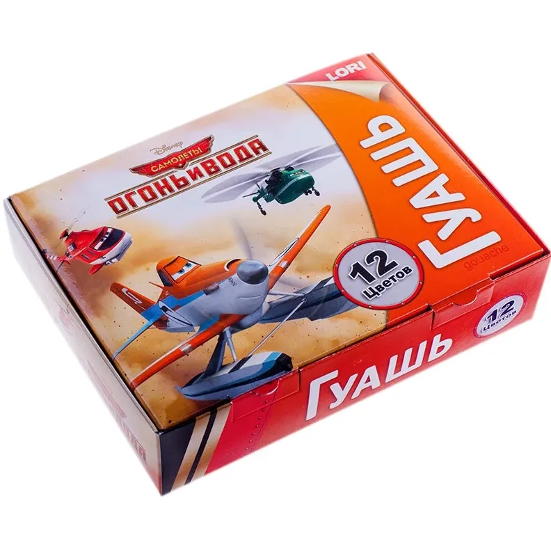 Гуашь 12цв Самолеты Лори Гд-006