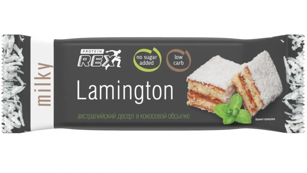 Пирожное Protein Rex Ламингтон молочное 50г