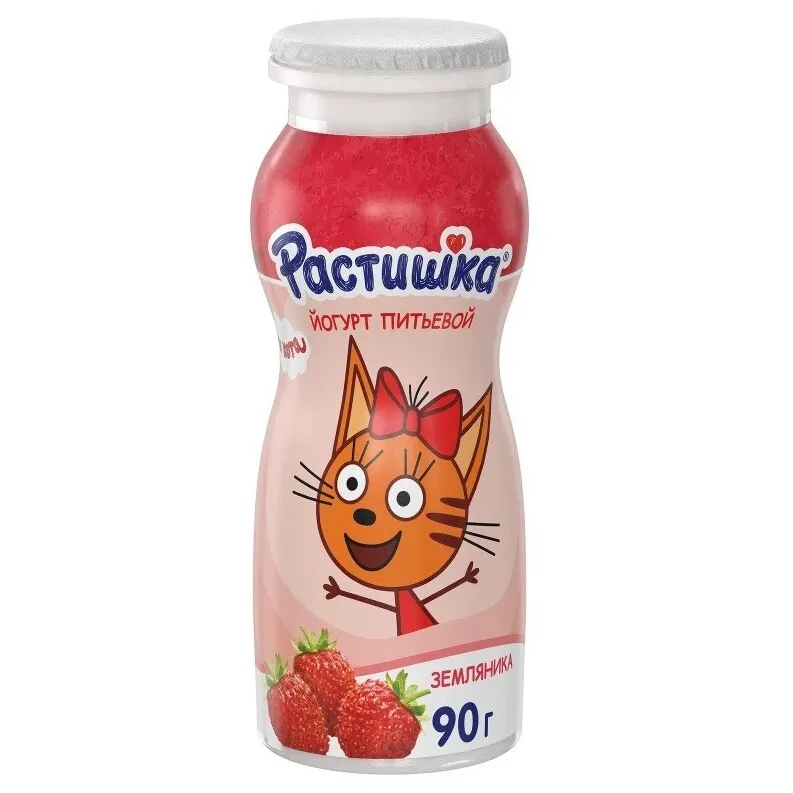 Йогурт Растишка питьевой земляника 90г