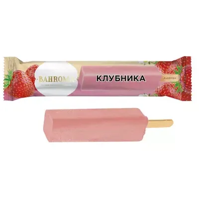 Мороженое Bahroma фруктовый лед Клубника 68г