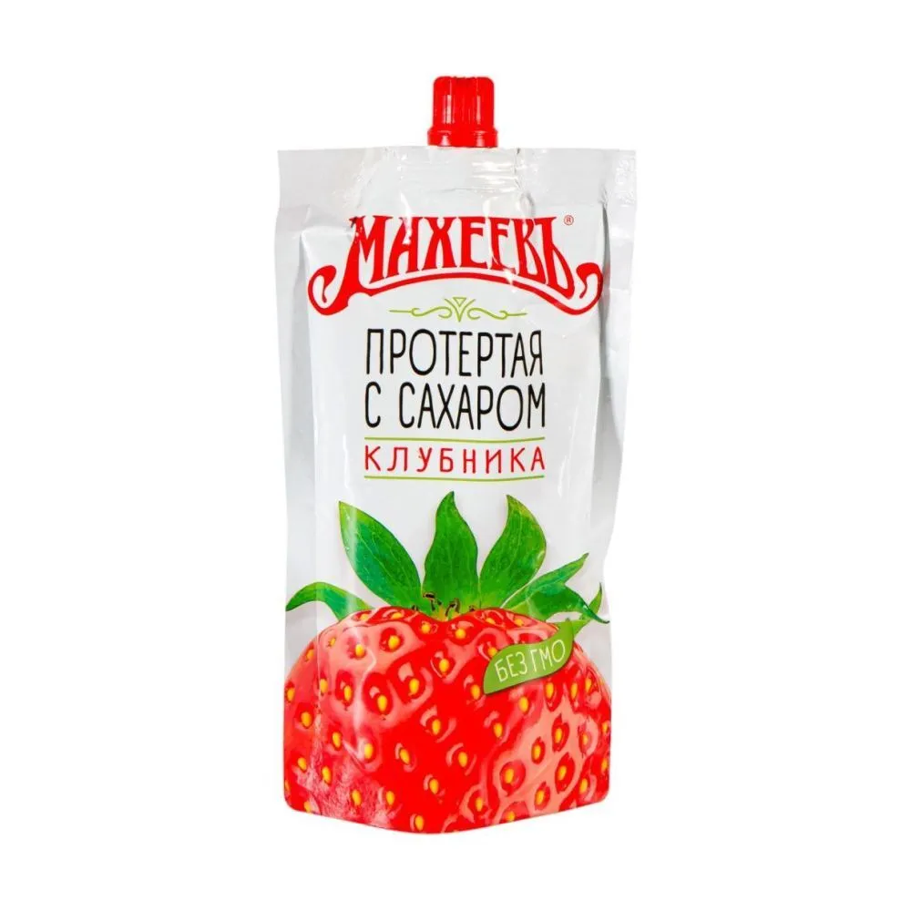 Клубника протертая Махеевъ с сахаром д/п 300г