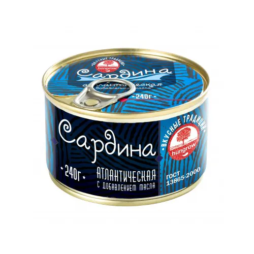 Сардина HUNGROW атлант НДМ ГОСТ ключ 240 г