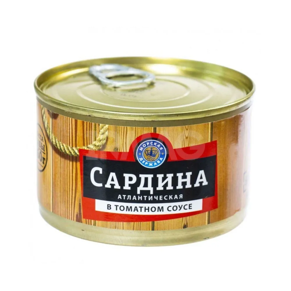 Сардина Морская держава в томатном соусе №5  ключ 230 г