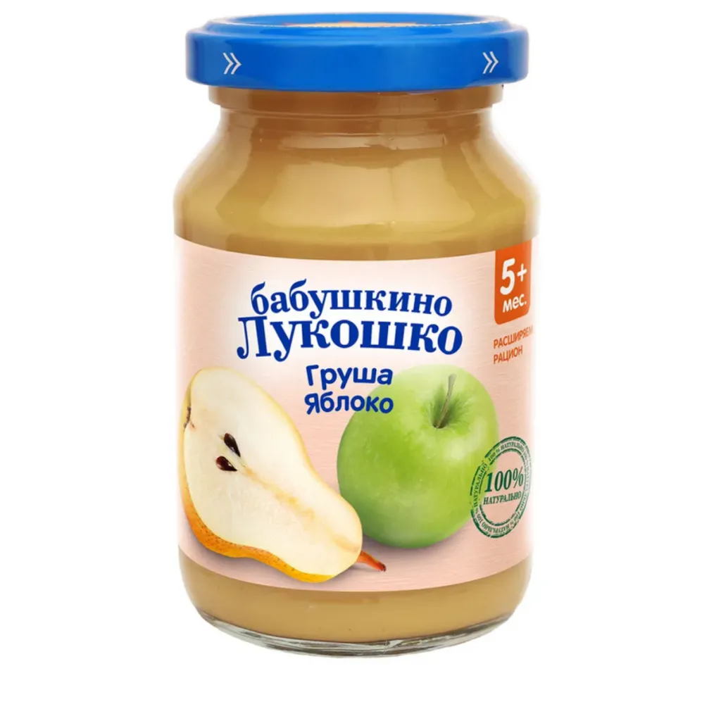 Пюре Бабушкино лукошко Груша и яблоко 190г