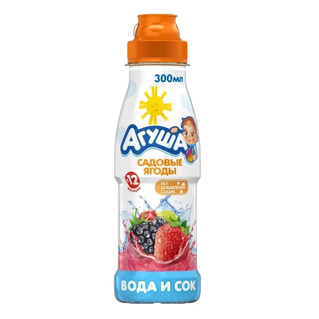Напиток Агуша Вода и сок Садовые ягоды п/бут 0,3л