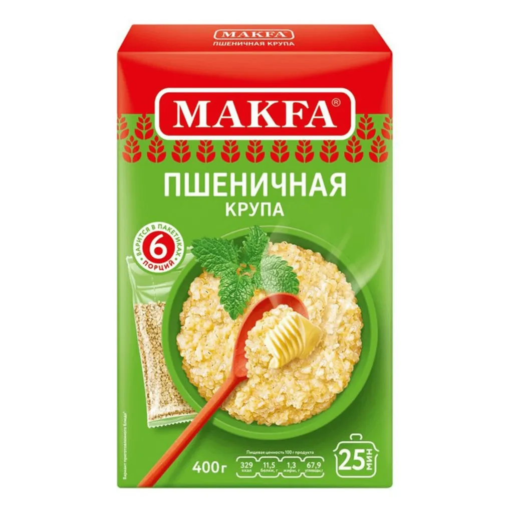 Крупа Makfa пшеничная Полтавская вар/пак 400г