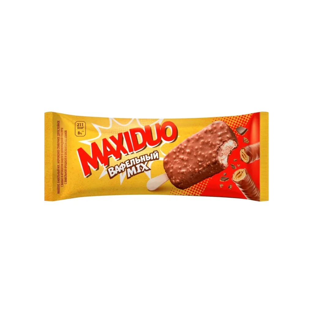 Мороженое MaxiDuo эскимо вафельный 63 г