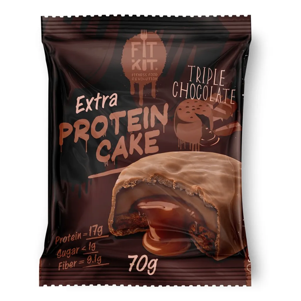 Десерт глазированный кейк FK Protein cake extra Тройной шоколад 70г