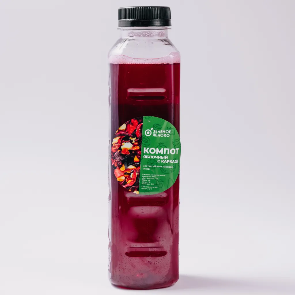 Компот Яблочный с каркаде 0.5л СП