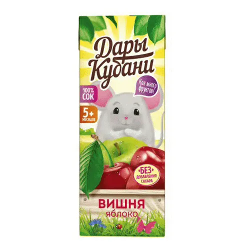 Нектар Дары Кубани 0,2л Яблоко вишня