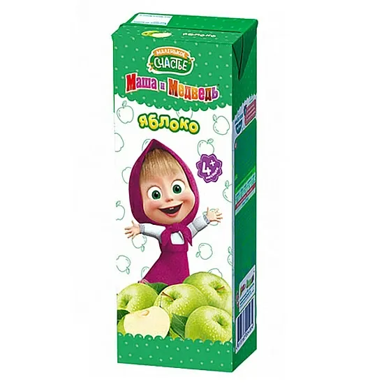 Нектар Маленькое счастье Маши и Медведь Яблоко 0,2л