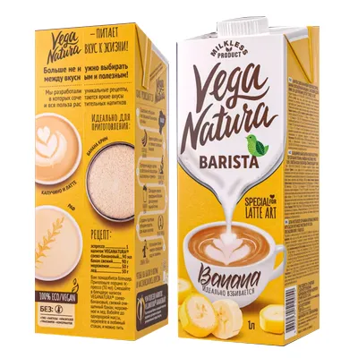 Напиток Vega natura Бариста Банан 0,8% 1л