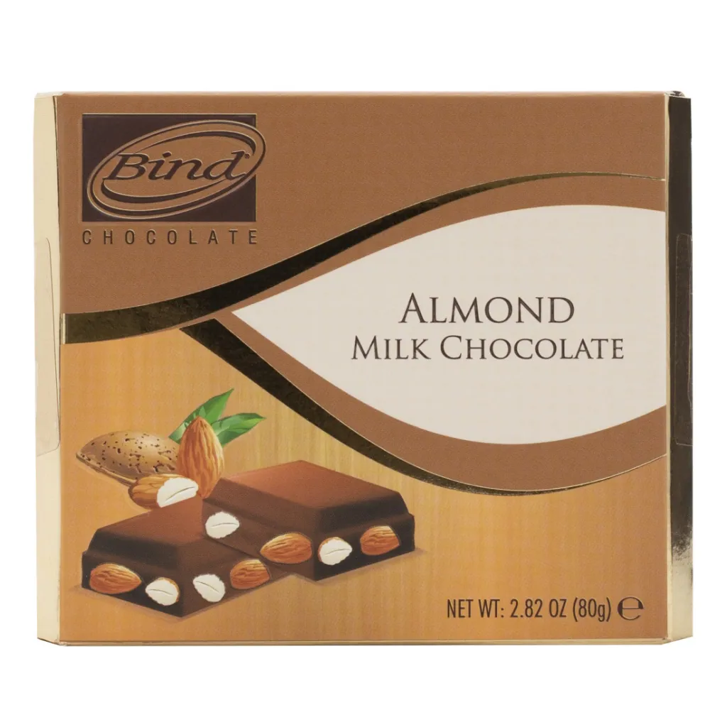 Шоколад Bind молочный с миндалем 80г
