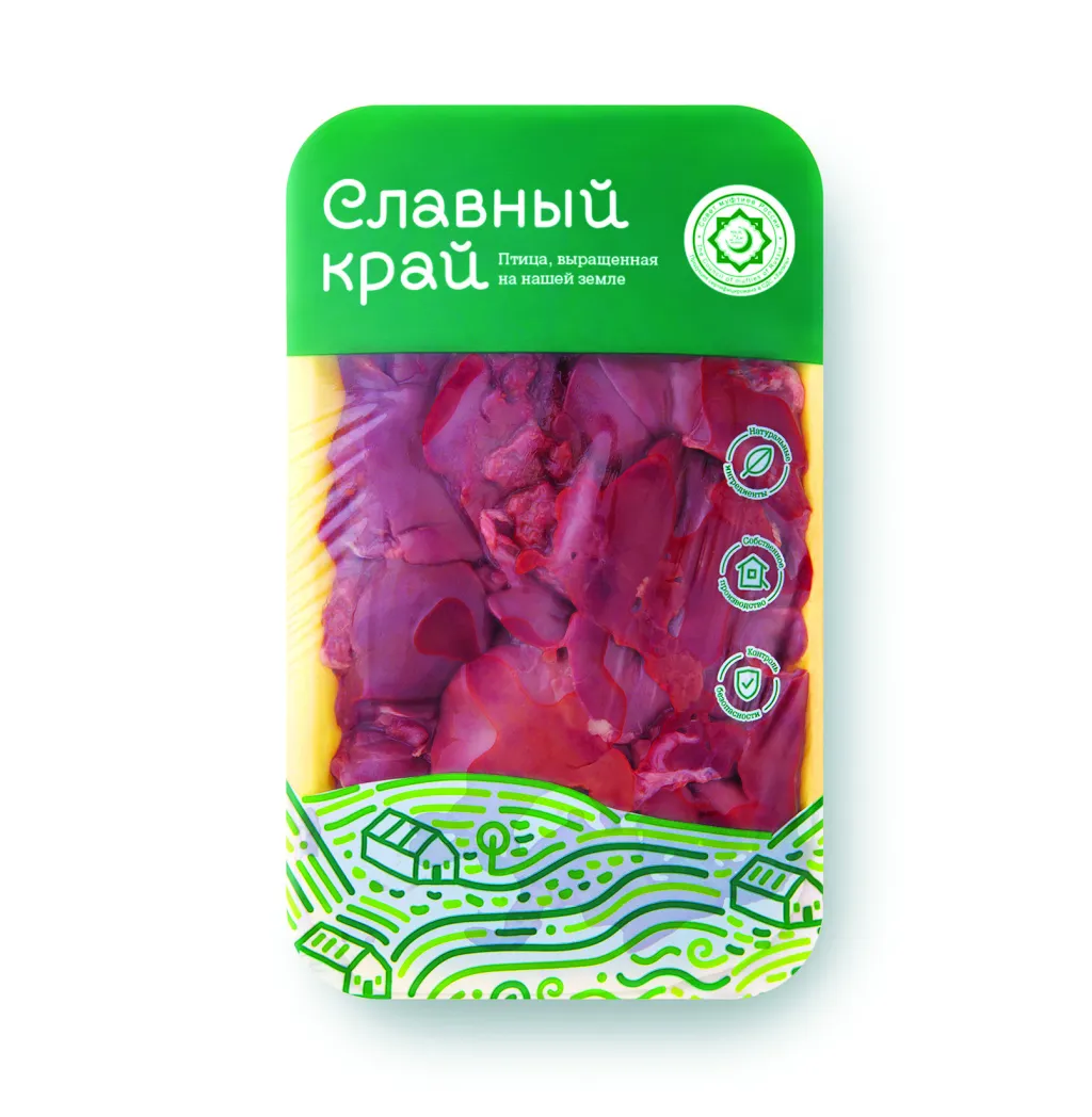 Печень цыпленка бройлера в лотке замороженная Батыр-Бройлер