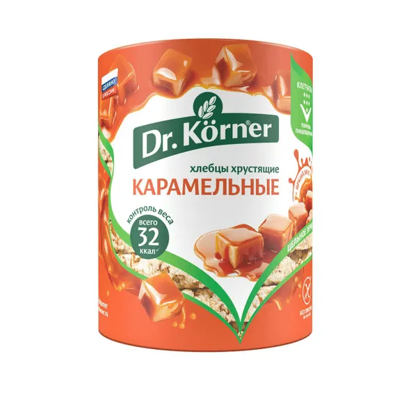 Хлебцы Dr.Korner Кукурузно рисовые карамельные 90г