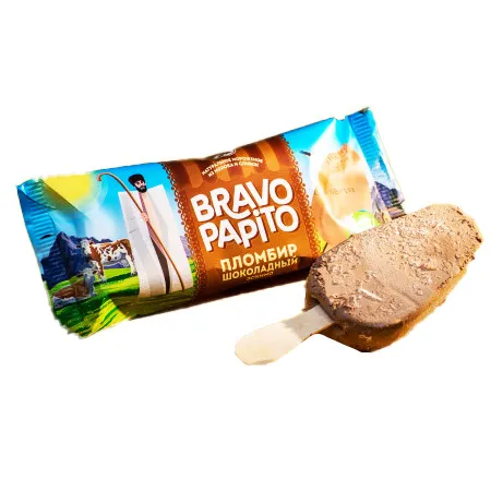 Мороженое Bravo Papito Эскимо шоколадный 70г