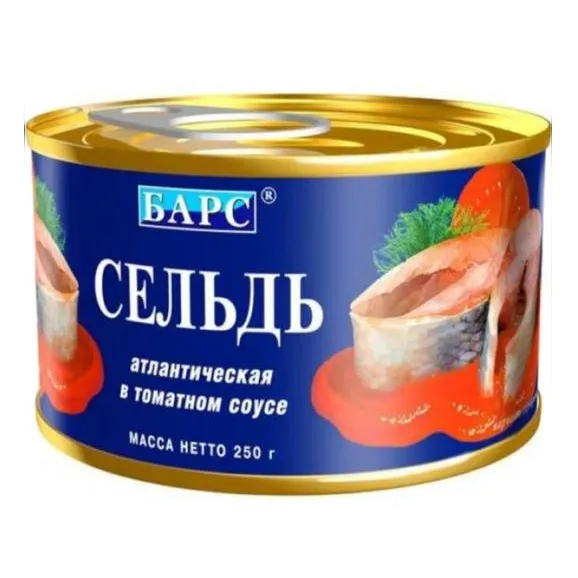 Сельдь Барс атлантическая в т/с ж/б ключ 250г