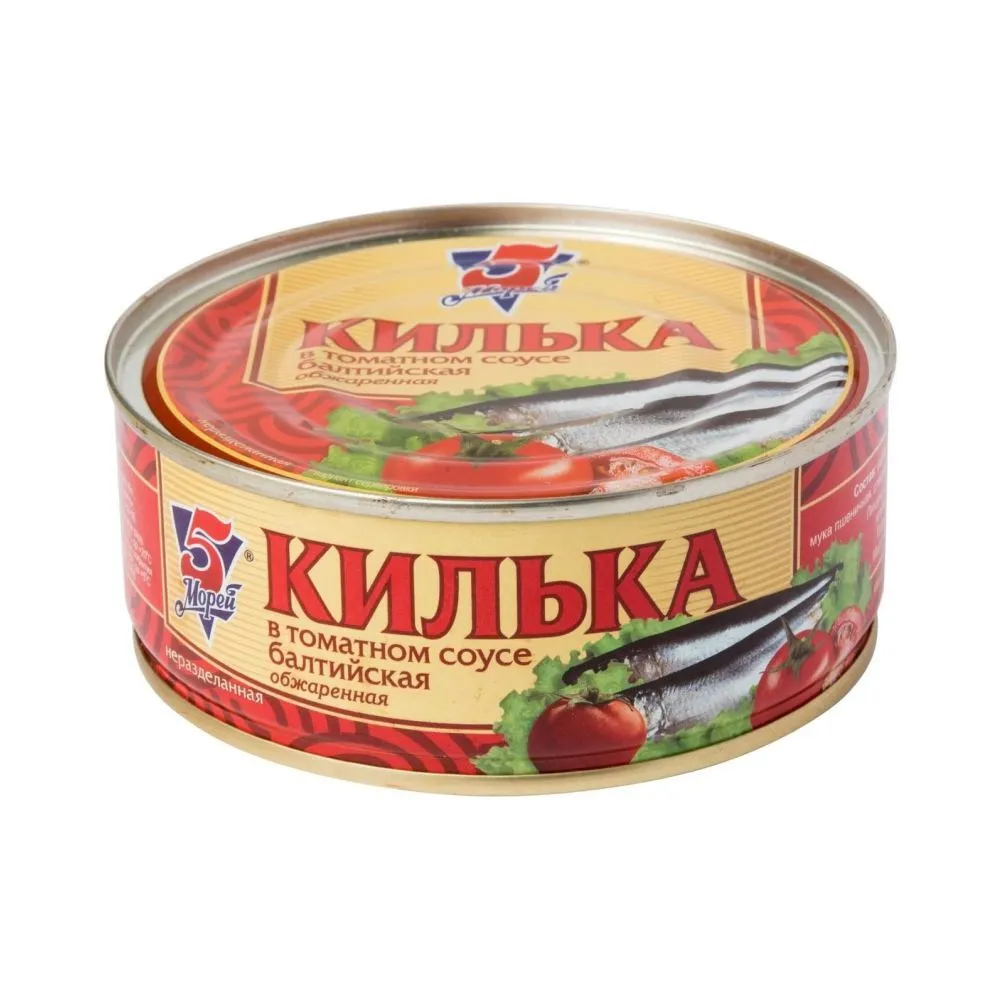 Килька 5 Морей балтийская обжар в т/с ж/б  ключ 240г