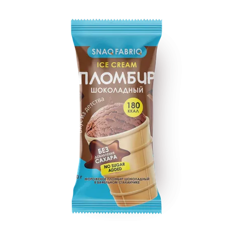 Мороженое Бомббар SNAQ FABRIQ протеин шоколад стак  БЕЗ САХАРА 80 г