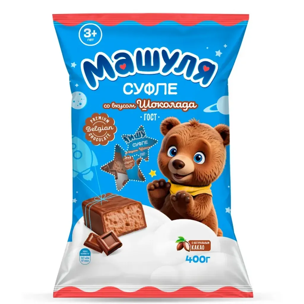 Конфеты Машуля суфле в бельгийском шоколаде Шоколад 400г