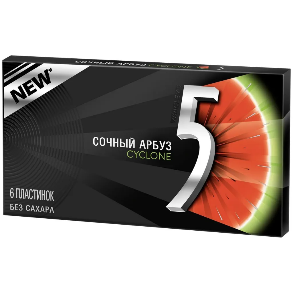 Жевательная резинка Файв Сочный арбуз 15,6г