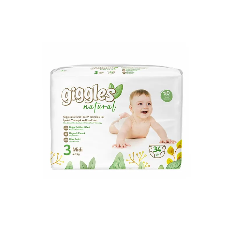 Подгузники Giggles Midi 4- 34шт