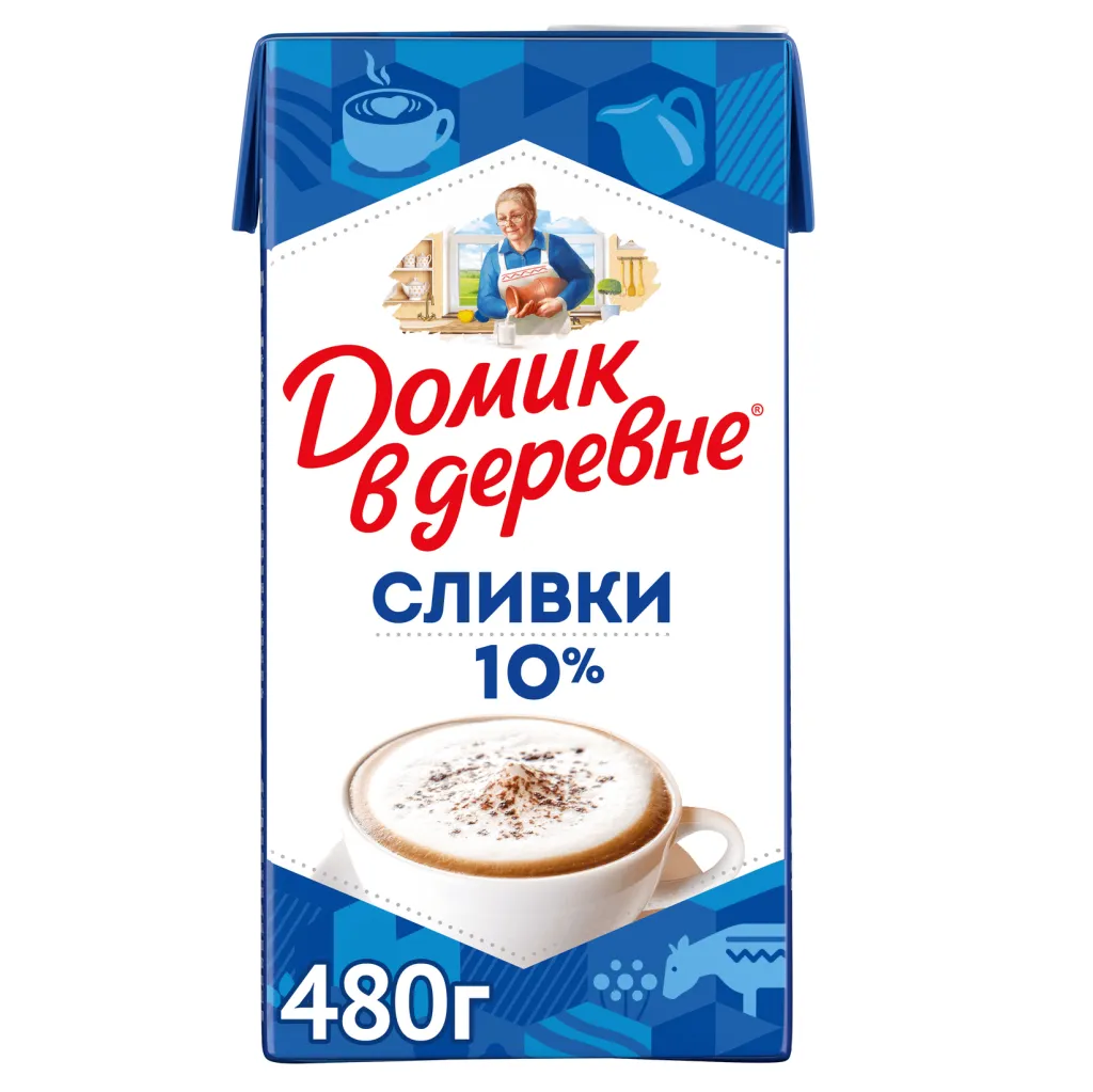 Сливки Домик в деревне 10% стер 480г