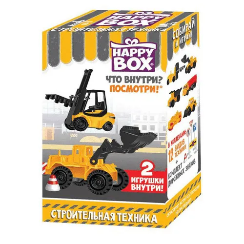 Карамель Хэппи Бокс + игрушка Строительная техника 18г