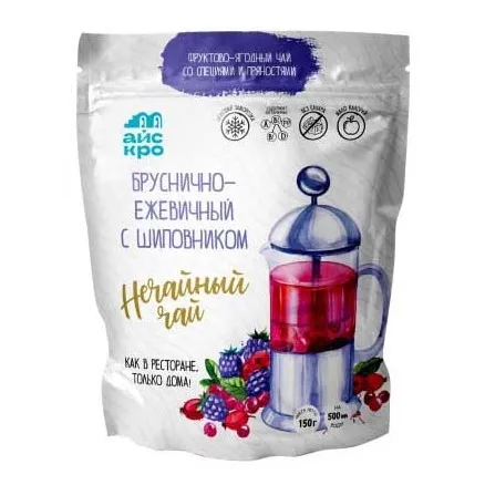 Чай АйсКро Бруснично-ежевичный с шиповником замороженный 150г
