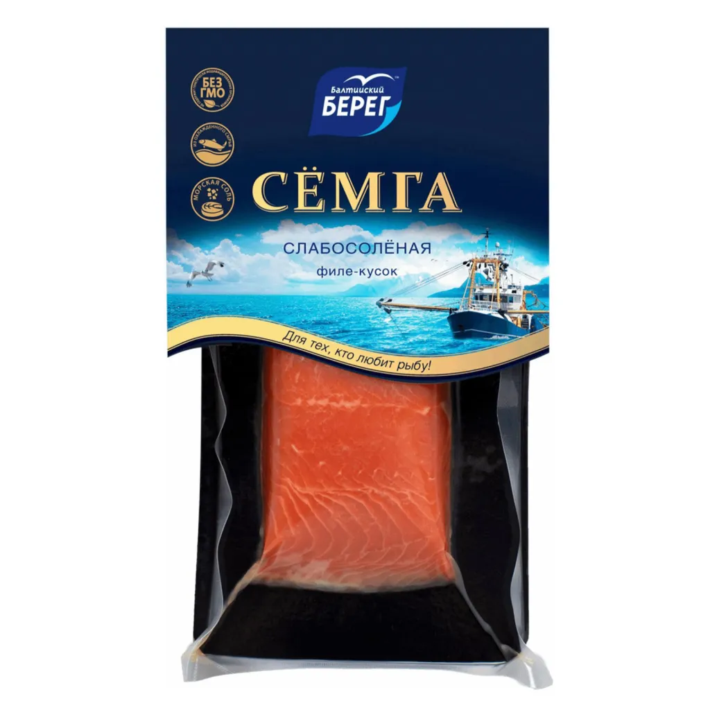 Семга Балтийский Берег филе-кусок с кожей 150г
