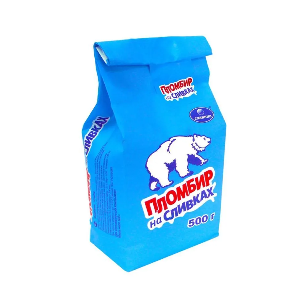 Мороженое Славица Пломбир на сливках ведро 500 г