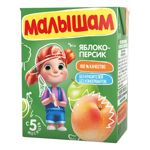 Нектар Малышам яблоко персик 200г