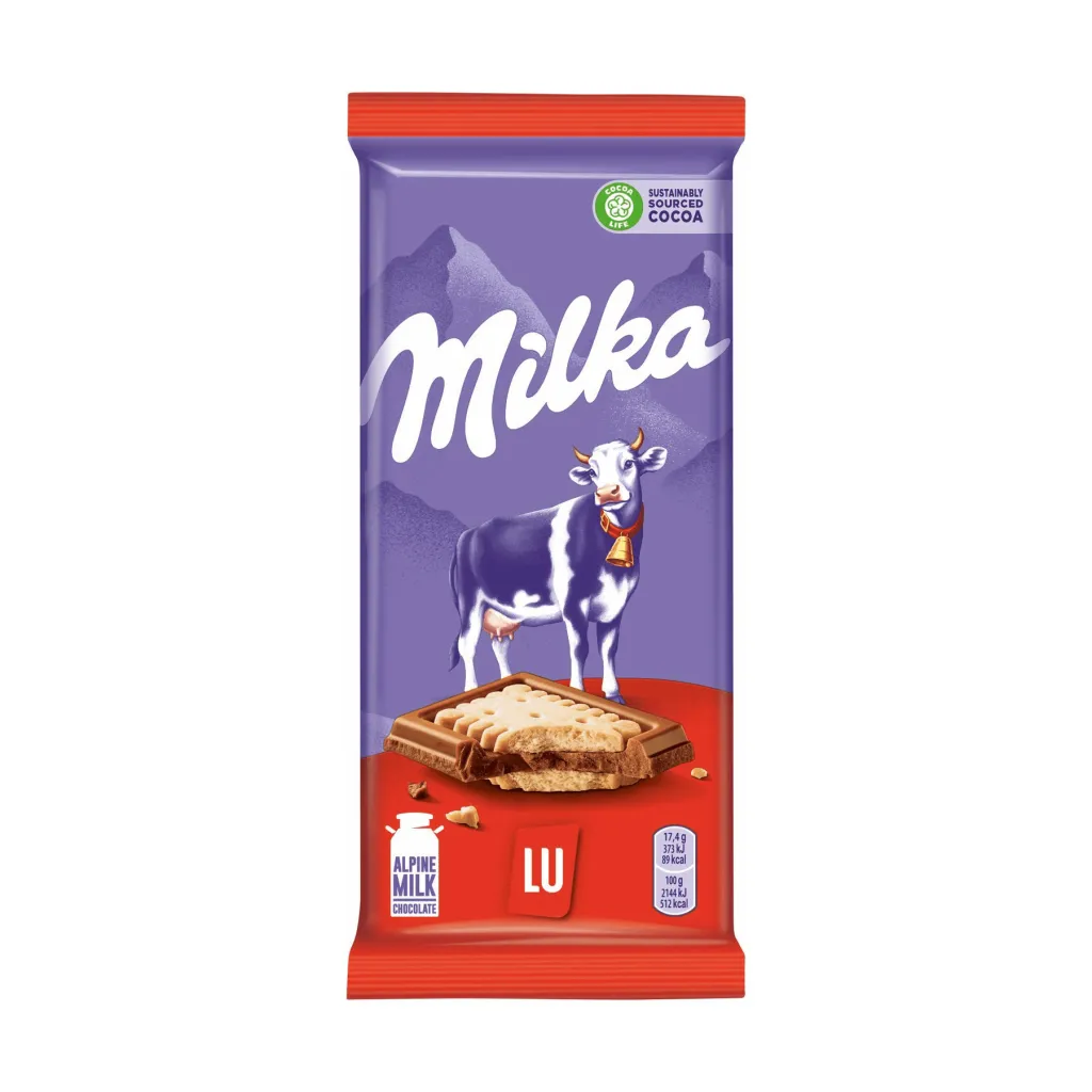 Шоколад  Milka  с печеньем Лу