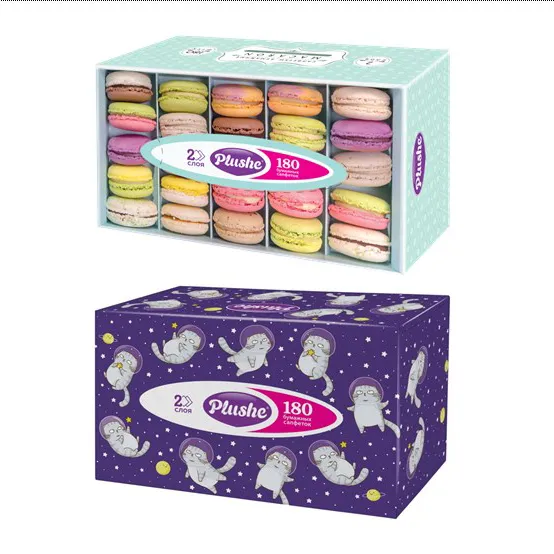 Салфетки бумажные Плюше Ассорти 2сл 180л