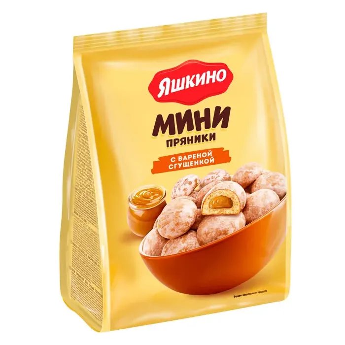 Пряники Яшкино мини с вареной сгущенкой 300г