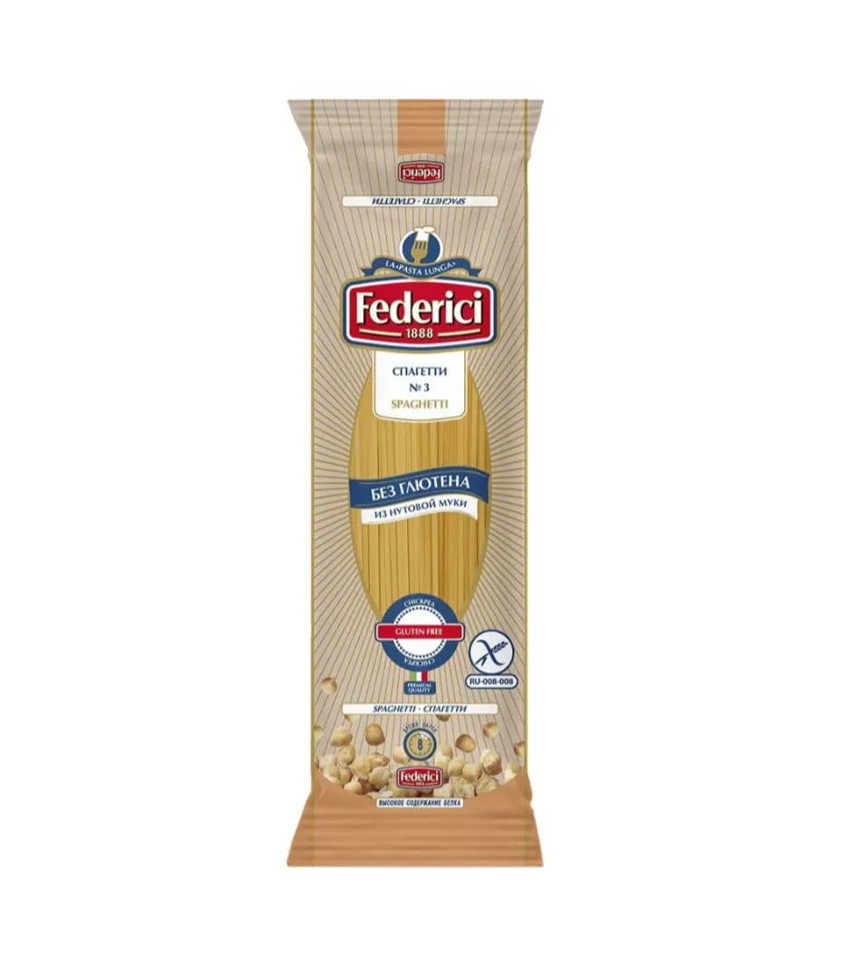 Макароны Federici без глютена из нутовой муки Спагетти 250 г