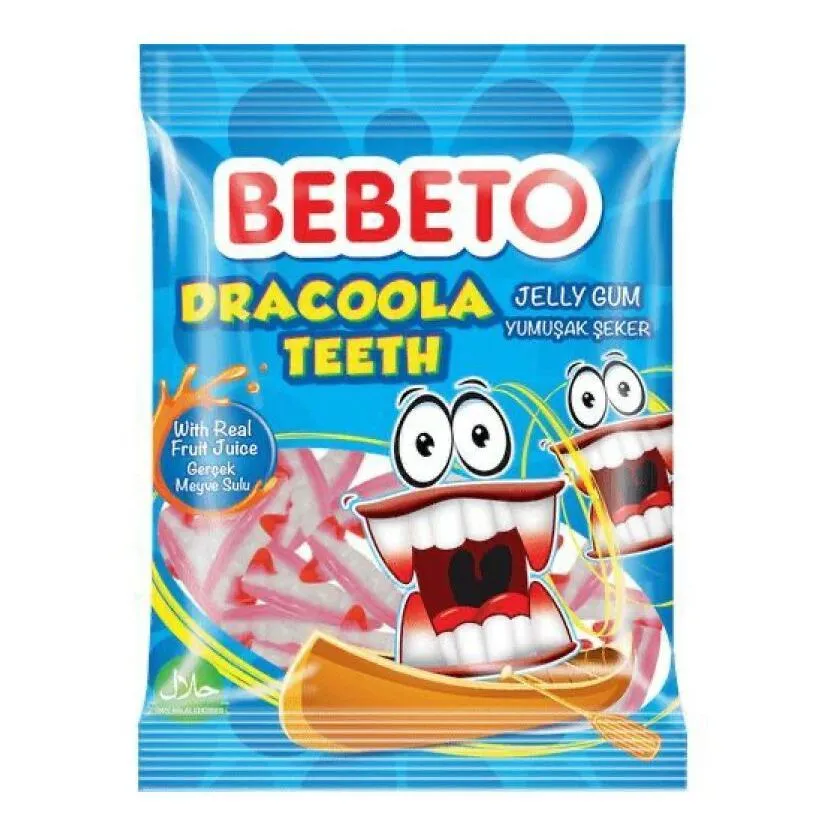 Мармелад Bebeto Dracoola Teeth Клубника и ваниль 70г